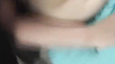 Man groping woman's sexy boobs while travelling in bus