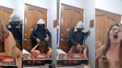 Columbian sexy ass woman fucked by delivery man