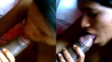 Married aunty sucks big black dick viral video