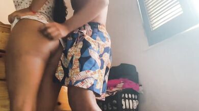 Sexy ass girl ride boyfriend's big cock in standing doggy sex