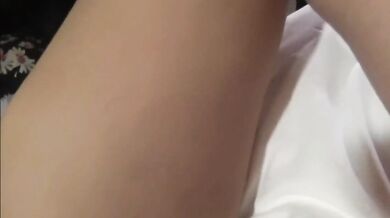 Beautiful girl fingering her shaven wet pussy hot video