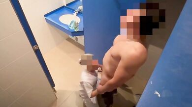 Washroom cleaner milf suck big cock MMS video