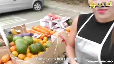 Fruits sale street girl fuck with her customer sex video