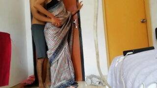 Indian guy fucked his GF in a saree