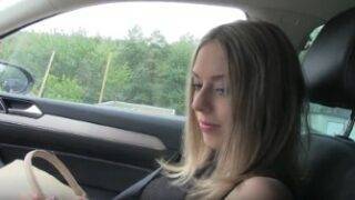 Russian girl fuck with Uber driver