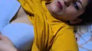 Pakistani lady fingers pussy in front of husband in closeup