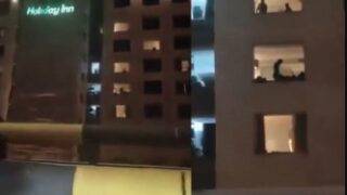 Jaipur Holiday inn fucking with Curtains open [10x camera zoom]