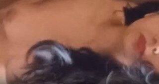 Facial expression of Indian MILF getting doggy sex