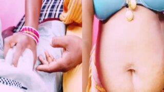 Telugu dusky aunty grabs her stepson’s cock