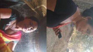 Village slut aunty fucks in outdoor