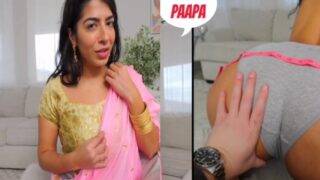 Rose sexy dress girl fucks with stepdaddy